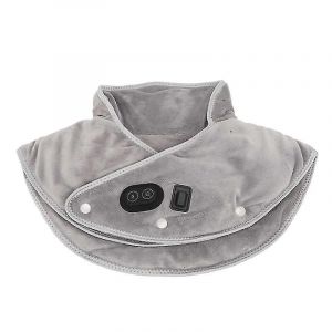Coussin chauffant gris pour la nuque et les &eacute;paules, 3 niveaux de temp&eacute;rature, mode massage, tissu sable, &eacute;charpe chauffante &eacute;lectrique. - Neuf