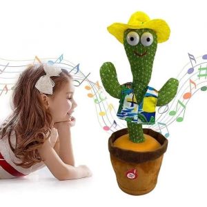 Dancing Cactus, Jouet &Eacute;lectronique en Peluche Qui R&eacute;p&egrave;te Ce Que Vous Dites Et Chante, Cactus Qui Chante Et Danse - Neuf