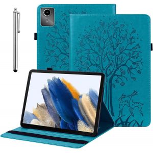 &Eacute;tui pour Lenovo Tab M11 (TB330FU/TB330XU) 11"" 2024 avec Stylet et Porte-Stylo, Fente pour Carte, Fonction Support, &eacute;tui de Protection Tendance pour Tablette Lenovo Tab M11, Bleu - Neuf