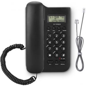 Telephone Fixe,Telephone Filaire pour Senior Téléphone de Bureau Téléphone Analogique à Grosses Touches,Téléphone Mural avec Volume de Sonnerie Extra Fort.[U71] - Neuf