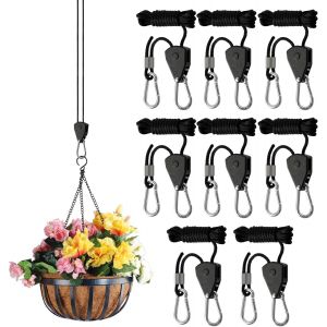 Eryi-8 Pièces Corde À Cliquet Avec Crochets Réglable,1/8 Pouces Cordes À Cliquet Avec Crochets,Paracorde Corde,Nylon Corde De Tente Réfléchissante,Pour Camping,Tente, Bâche,Randonnée,Suspension - Neuf