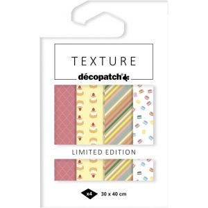 D&eacute;copatch TD873C Halloween Pochette 4 feuilles assorties de papier imprim&eacute; Effet Foil Dorure &agrave; Chaud Effet m&eacute;tallis&eacute; Customiser Moderniser DIY et Loisirs Cr&eacute;atifs 30x40 cm - Neuf