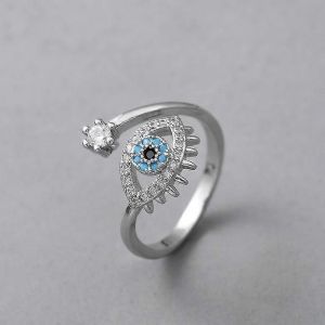 Creative Devil's Eye Ring Ouverture Blue Eye Jewelry Fashion Handpiece - Neuf