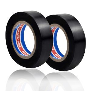 Lot de 2 rouleaux de ruban adh&eacute;sif &eacute;lectrique ignifuge en PVC &eacute;tanche pour faisceau de c&acirc;bles de voiture,ruban &eacute;lectrique,ruban isolant noir pour c&acirc;bles &eacute;lectriques - Neuf
