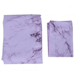 Hjlian Parure De Lit Imprimee En Marbre Violet, Housse De Couette Douce, Taie D'oreiller, Drap De Lit, Fournitures De Chambre (Housse De Couette 150 X 200 Cm, 1 Taie D'oreiller) - Neuf