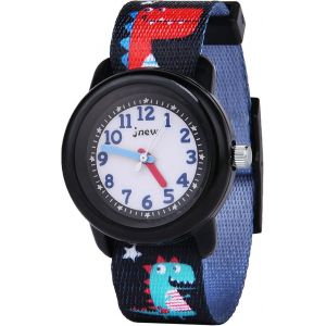 Montre Analogique Pour Enfants (Noire), Bracelet En Silicone Souple, Montre À Quartz Pour Filles, Facile À Lire Et À Lire L'heure - Neuf
