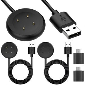 Letnerny-Câble De Recharge Magnétique Usb Pour Google Pixel Watch 2 Et 3, Câble De Recharge Usb-A Mâle Vers Femelle De Remplacement Pour Fitbit Ace Lte/Versa 4/Versa3 (Lot De 2) - Neuf