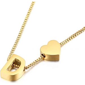 Kal-Collier À Pendentif Initiale En Or, Pendentif Exquis Lettre A-Z Personnalisébijoux Féminins Minimalistes Collier Lettre A-Z - Neuf