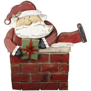 Figurines De Noël En Résine - Décoration De Noël À Accrocher Dans Une Cheminée - Neuf
