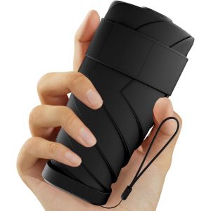 Parapluie Pliant De Voyage Mini Coupe - Vent,Id&eacute;al Pour Tenir Dans Votre Poche Ou Votre Sac,Parapluie Portefeuille En Tissu &Eacute;cologique,Id&eacute;al Pour Les D&eacute;placements Quotidiens,Gar&ccedil;ons Filles,Cadeaux - Neuf