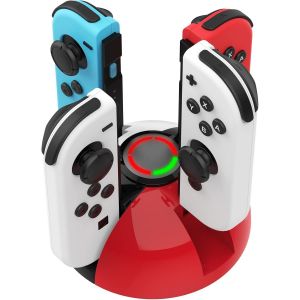 Shiba-Chargeur De Manette Switch Pour Nintendo Switch/Oled Joy-Con Controller, Station De Charge Pour Joy-Con Avec Indicateur Led[10 - Neuf