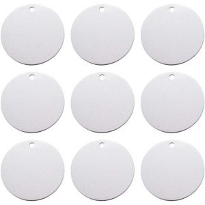 KAL-Pandahall Étiquettes D'Estampage Vierges En Aluminium, Argent Sterling Métal Argent Aluminium - Neuf