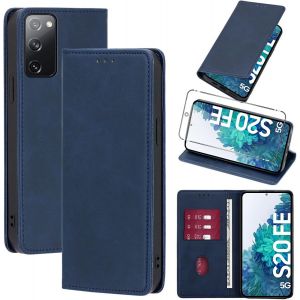 KAL-Coque Cuir Pour &iquest;&iquest;&iquest;&iquest;&iquest;&iquest;&iquest; &iquest;&iquest;&iquest;&iquest;&iquest;&iquest; &iquest;&iquest;&iquest; &iquest;&iquest; &iquest;&iquest; 6.5"" Avec 1 Verre Tremp&eacute; Etui &Agrave; Rabat En Pu Porte-Cartes Portefeuille Support Flip Housse Magn&eacute;tique Antichoc Anti-Rayures Case,Bleu - Neuf