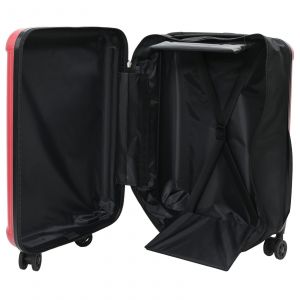 vidaXL Valise Pliable Coque Dure 24'' Rouge 43x27x66 cm ABS - Neuf