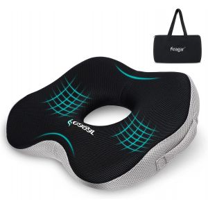 SUBZONAL-Donut Coussin Chaise Bureau Coussin de Si&egrave;ge en Mousse &agrave; M&eacute;moire de Forme pour H&eacute;morro&iuml;des Pression du Coccyx, Soulager des Maux de Dos Coussin de Si&egrave;ge Orthop&eacute;dique pour Si&egrave;ge Voiture - Neuf