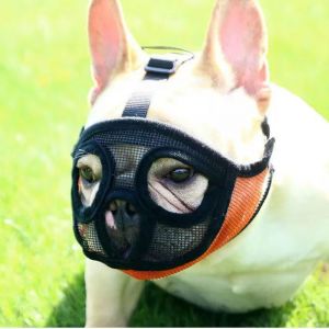 Masque Pour Chien &Agrave; Bouche Courte, Masque Plat En Maille Respirante Pour Bouledogue Fran&ccedil;ais - Neuf