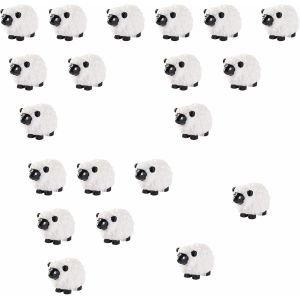 Mevronisshop-20 Mini Mouton Miniatures Statues En R&eacute;sine Jardin Ext&eacute;rieure Ornements Pour Jardin D&eacute;cor Balcon Decoration Dint&eacute;rieur - Neuf