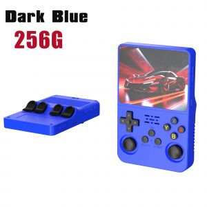 R36s Open Source Rétro Console De Jeu Portable 3.5 ''ips Lecteur De Jeu De Poche Portable Max-Dark Bleu 256g - Neuf