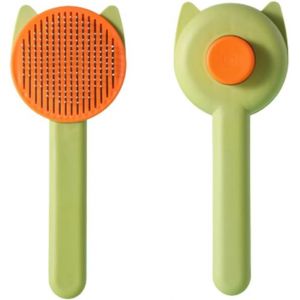 (Vert) Brosse Pour Chien Et Chat, Brosse Pour Chien, Brosse Pour Chat, Brosse D'&eacute;pilation Pour Animaux &Agrave; Poils Longs Et Courts, Nettoie Les Poils D'animaux En Un Clic, Peigne De Massage - Neuf