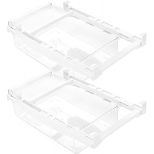 Lot De 2 Organiseurs De Tiroir Extensibles Pour R&eacute;frig&eacute;rateur,Bo&icirc;te De Rangement Pour ?ufs,Fruits,L&eacute;gumes - Neuf
