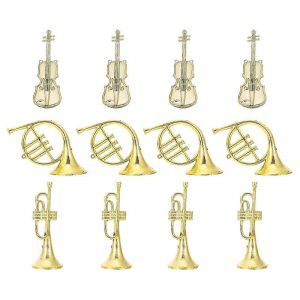 12pcs DIY Cadeaux de no&euml;l D&eacute;corations d'Arbre de No&euml;l Instrument de Musique &agrave; Collectionner - Neuf