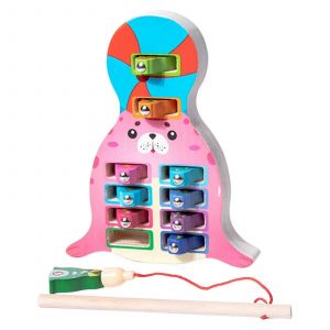 Jeu De P&ecirc;che Magn&eacute;tique En Bois Pour Enfants D'&acirc;ge Pr&eacute;scolaire-Joint - Neuf