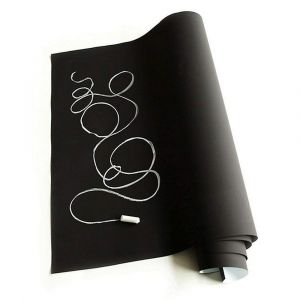 Tableau noir autocollant avec craies et marqueur, 45 cm x 100 cm - Neuf