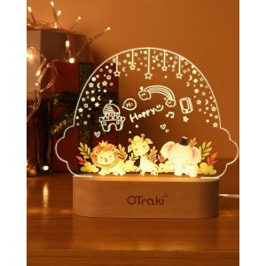 Veilleuse B&eacute;b&eacute; Personnalis&eacute;e, Veilleuse Enfant Avec Effa&ccedil;able De Crayon Veilleuses Pour Enfants Led Blanche Chaude Pour Naissance Cadeau Lampe Enfant Pour Chambre - Neuf