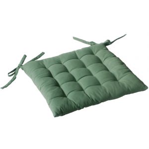 Galette De Chaise Piqu&eacute;e 16 Points En Coton Et Nouettes - Neuf