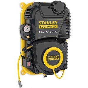 MEVRONISSHOP-Stanley Fatmax WALLTECH PRO COMPRESSEUR MUR AVEC R&Eacute;SERVOIR 2L Noir/Jaune - Neuf