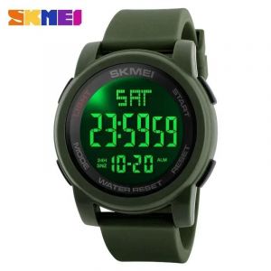 Skmei 1257 Reloj Hombre Montre De Sport Hommes Réveil 5bar Montres Étanches Montre Numérique Multifonctionarmygreen - Neuf