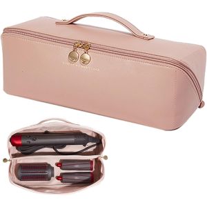 Rangement Dyson Airwrap, Sac de Voyage pour Dyson Airwrap Styler/Shark Flexstyle/Hair Curler, Étui Dyson Airwrap avec Grande Ouverture, Sac de Rangement de Voyage Portable (Rose) - Neuf