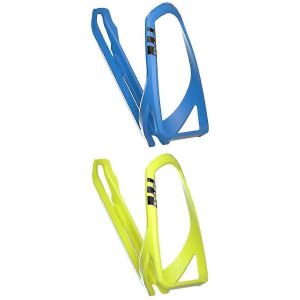 2 Packs V&eacute;lo Bouteille D'eau Cages V&eacute;lo L&eacute;ger Plastique Bouteille Holder Bleu Jaune - Neuf