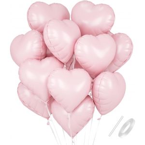 AYUHR-Ballon Coeur Rouge Blanc, 18 Inch Ballon Mariage Forme de Coeur, Ballon Coeur Helium, Ballons de Fleuret Coeur, Ballon Coeur Rouge Hélium Décoration Romantique pour Engagement, Mariage, Valenti - Neuf