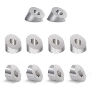 Lot de 10 rondelles biseautees a angle de 30 degres en acier inoxydable - Neuf
