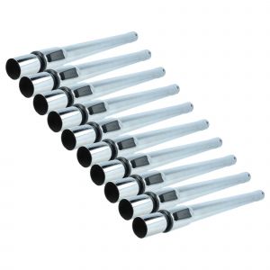 vhbw 10x Tube compatible avec K&auml;rcher T 10/1, SE5.100, T 10/1 Adv, SE 6.100, SE4001 aspirateur - raccord 35 mm, 60 - 97cm, noir / argent&eacute; - Neuf