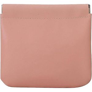 Sac de maquillage de voyage Petit sac à main Portable Lambskin Pocket Cosmetic Bag pour femmes Maquillage Pochette Sac en cuir Polyvalent Magnétique Pas de fermeture à glissière Auto fermeture Makeu - Neuf