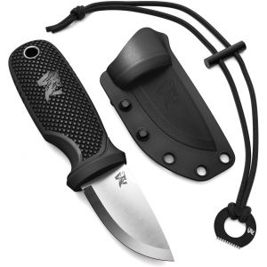 W-Mini 2 Couteau De Cou En D2-Petit Couteau De Survie Edc Avec Étui Ingénieux Et Firesteel-Lame Fixe Résistante-Parfait Pour Bushcraft Et Activités Outdoor.[Z75] - Neuf