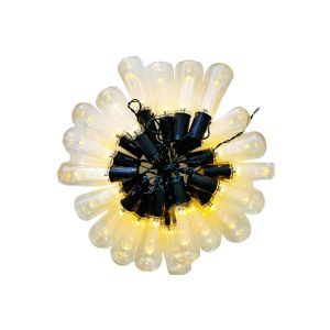 Guirlande Lumineuse Solaire Led De 5 M Avec 20 Ampoules, &Agrave; Intensit&eacute; Variable Pour Terrasse Ext&eacute;rieure - Neuf