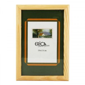Cadre photo - Bois naturel - Pour photo 10 x 15 cm - Vitre en verre - Neuf