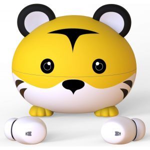 lbgwp60-couteurs Sans Fil Pour Enfants, Forme De Tigre, Étanchéité Ipx6, 30 Heures De Lecture, Casque Audio Enfant Avec Micro Pour École/Ipad/Pc/Tv/Téléphone Portable, Jaune(6 Ans Et Plus) - Neuf