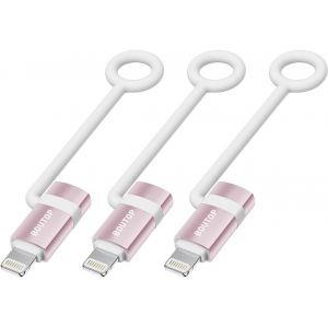 wwp-[Certifié Apple MFi Adaptateur USB C vers Lightning 36W pour Une Charge Rapide Compatible avec iPhone, iPad - [3 Paquet, Rose] - Neuf