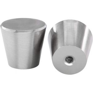 Lot de 10 Boutons de Meuble Argent&eacute; Bouton Meuble Rond Bouton de Porte Boutons de Cuisine Boutons de Portes Pour Placards Bouton de Tiroir en Alliage d'Aluminium - Neuf