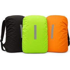 Jgd-&iquest; Housses Imperm&eacute;ables Pour Sacs &Agrave; Dos Multicolores Avec Ruban R&eacute;fl&eacute;chissant + Instructions D'utilisation Et D'entretien | Pack De 3 Imperm&eacute;ables Pour Sacs &Agrave; Dos De 15 L &Agrave; 25 L R&eacute;utilisables | - Neuf