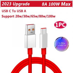 Oneplus 13 12 11 C&acirc;ble Original 150W 100W 80W Supervooc 2.0 Cha&icirc;ne Usb Type C Cabo Charge Rapide One Plus 10T Nord Ce 5 4 10 Ace 3.Usb C To A Cable.0.35M - Neuf