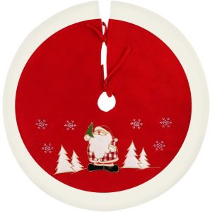 Ronde Jupe d'Arbre de No&euml;l Arbre de No&euml;l Couvercle de l'Arbre de No&euml;l de la Couverture de l'Arbre de No&euml;l de Protection de l'Aiguille Rouge/Blanc&iquest;90cm - Neuf