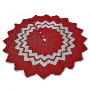 Jupe de sapin de No&euml;l, tapis de sol en tricot acrylique, housse de protection pour sapin, d&eacute;coration de No&euml;l et maison - Neuf