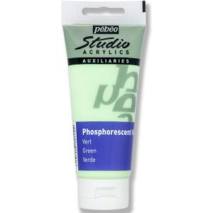 Studio Acrylics 100 Ml Gel Phosphorescent Vert - Liant Acrylique Peinture Phosphorescente Autoluminescente - Gel Peinture Phosphorescente Acrylique - Vert 100 Ml - Neuf