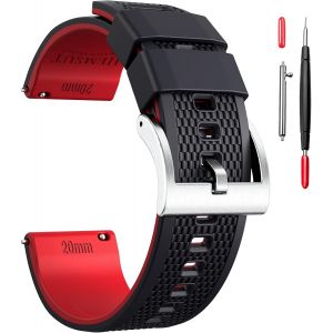 Kal-Bracelet De Montre En Toile À Dégagement Rapide - Bracelet De Rechange En Tissu Militaire Pour Homme Et Femme - Choix De 18 Mm, 20 Mm, 22 Mm, 24 Mm - Convient Pour Un Usage Intensif 24mm Vert - Neuf