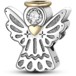 Eryi-Breloque « Love And Heart » En Argent Sterling 925 Pour Femme - Pour Bracelets Et Colliers Européens - Neuf
